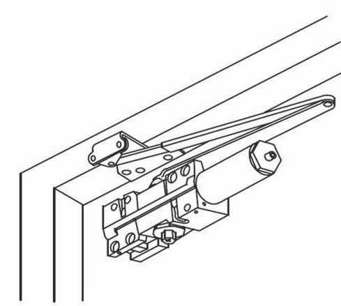 surface closer mount